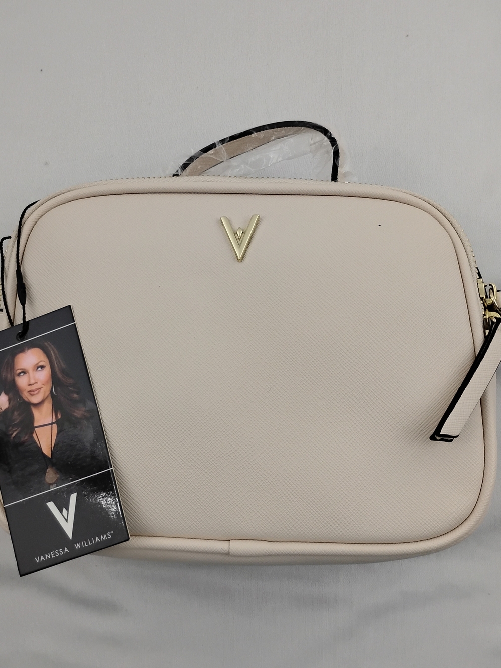 Vanessa Williams Lush Off White Crossbody Camera Bag